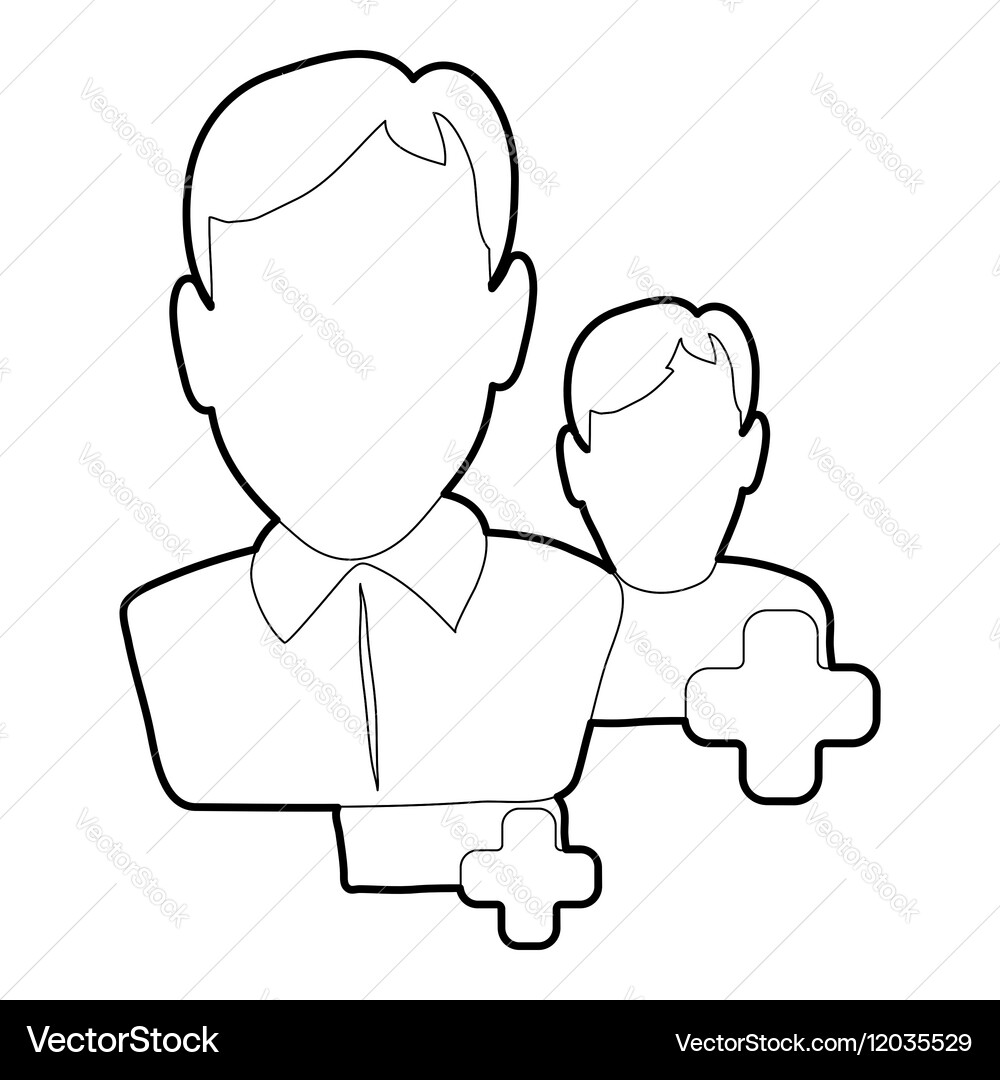 Add users icon isometric 3d style Vector Image