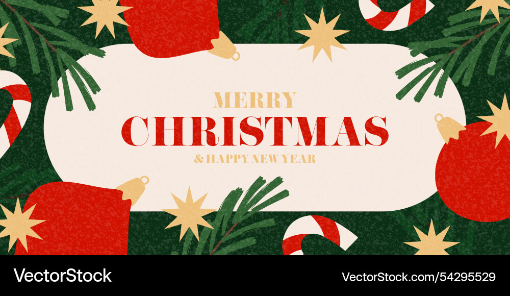 Bright christmas and new year banner Bright christmas and new year banner vector image