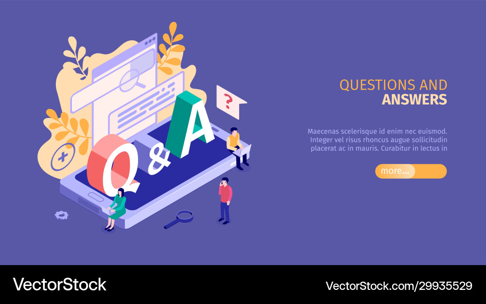 Customer Support FAQ Banner Vector Image