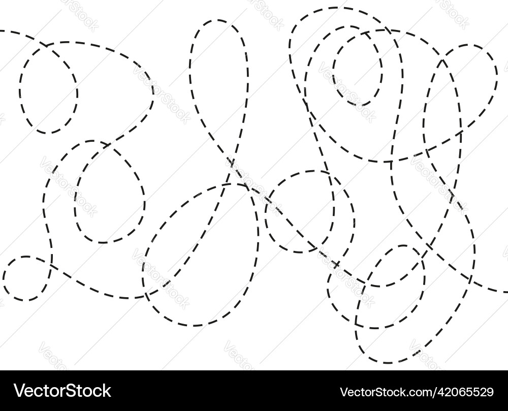 Dotted Curve Puzzle Pattern vector image