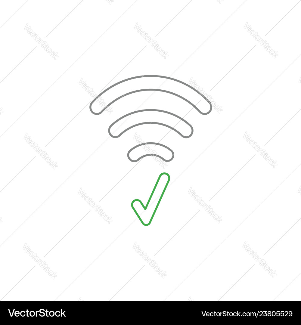 Flat design style concept of wifi symbol icon Vector Image