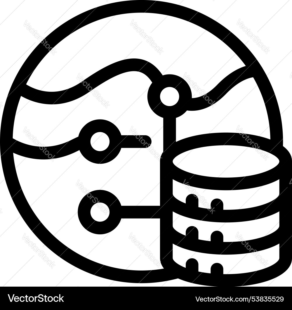 Global server network connecting to worldwide data Global server network connecting to worldwide data vector image