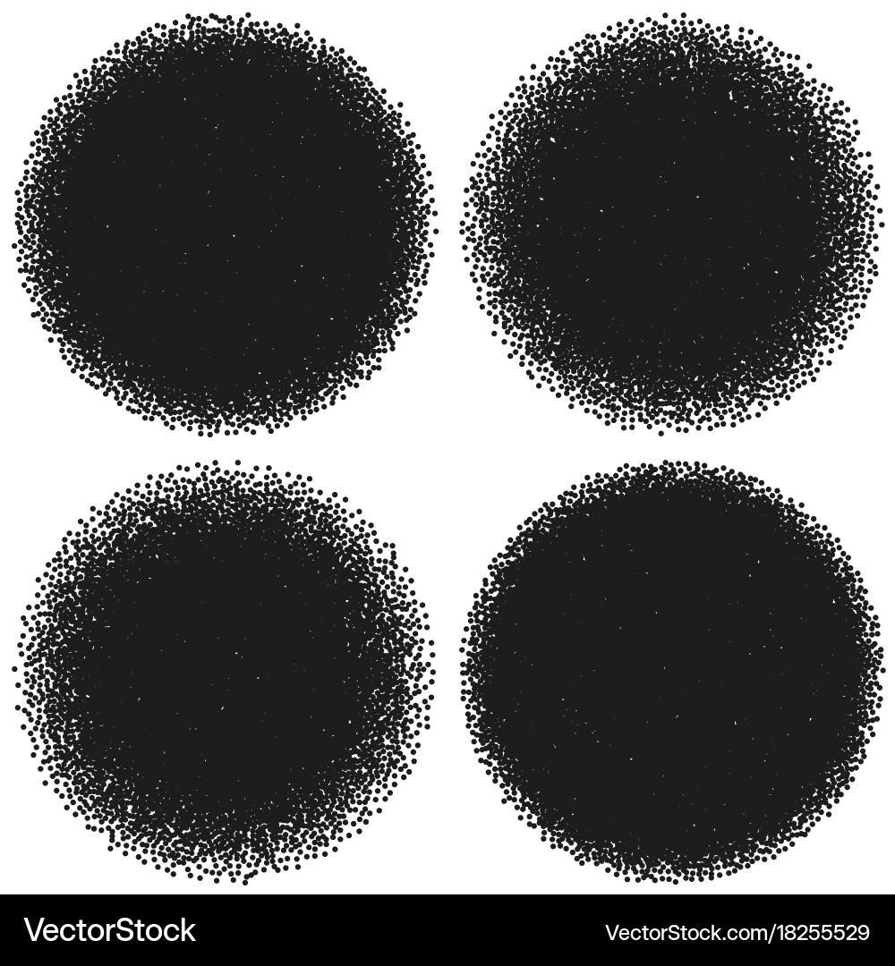 Halftone circle abstract dotwork objects eps 10 Vector Image