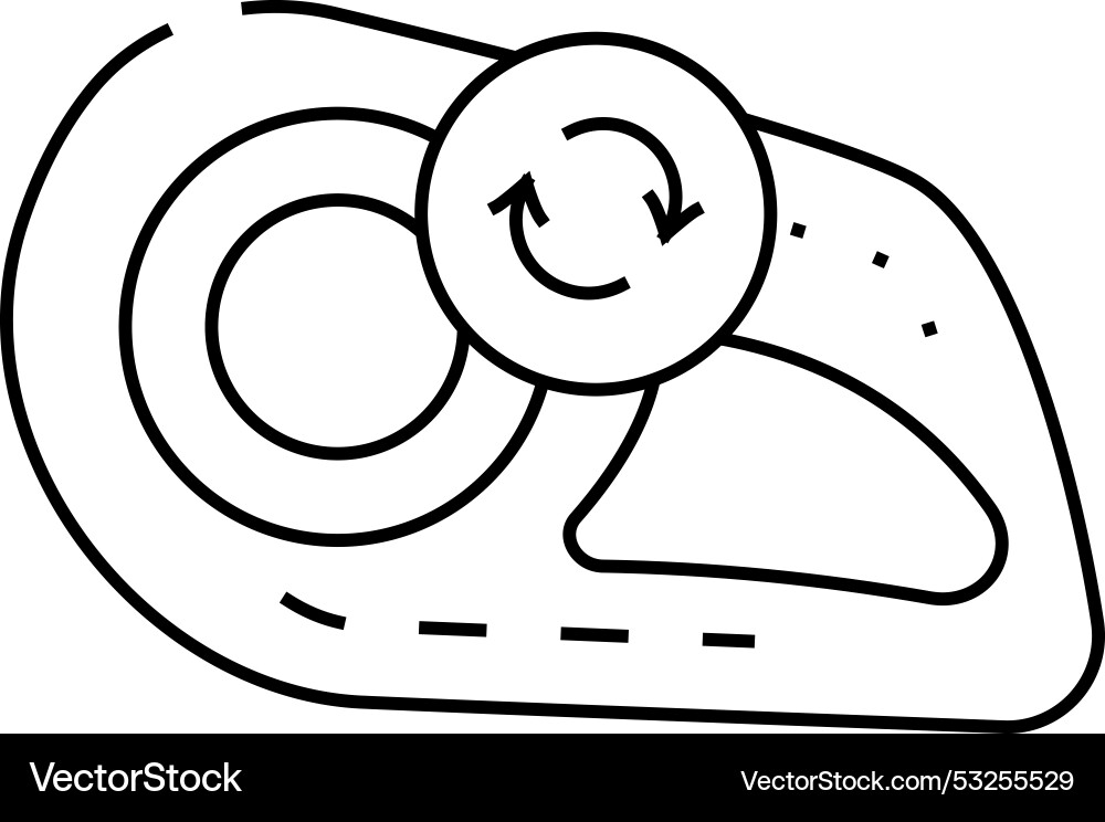 Headlight replacement line icon Royalty Free Vector Image