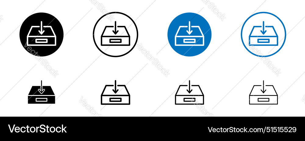 Inbox icon Inbox icon Vector Image