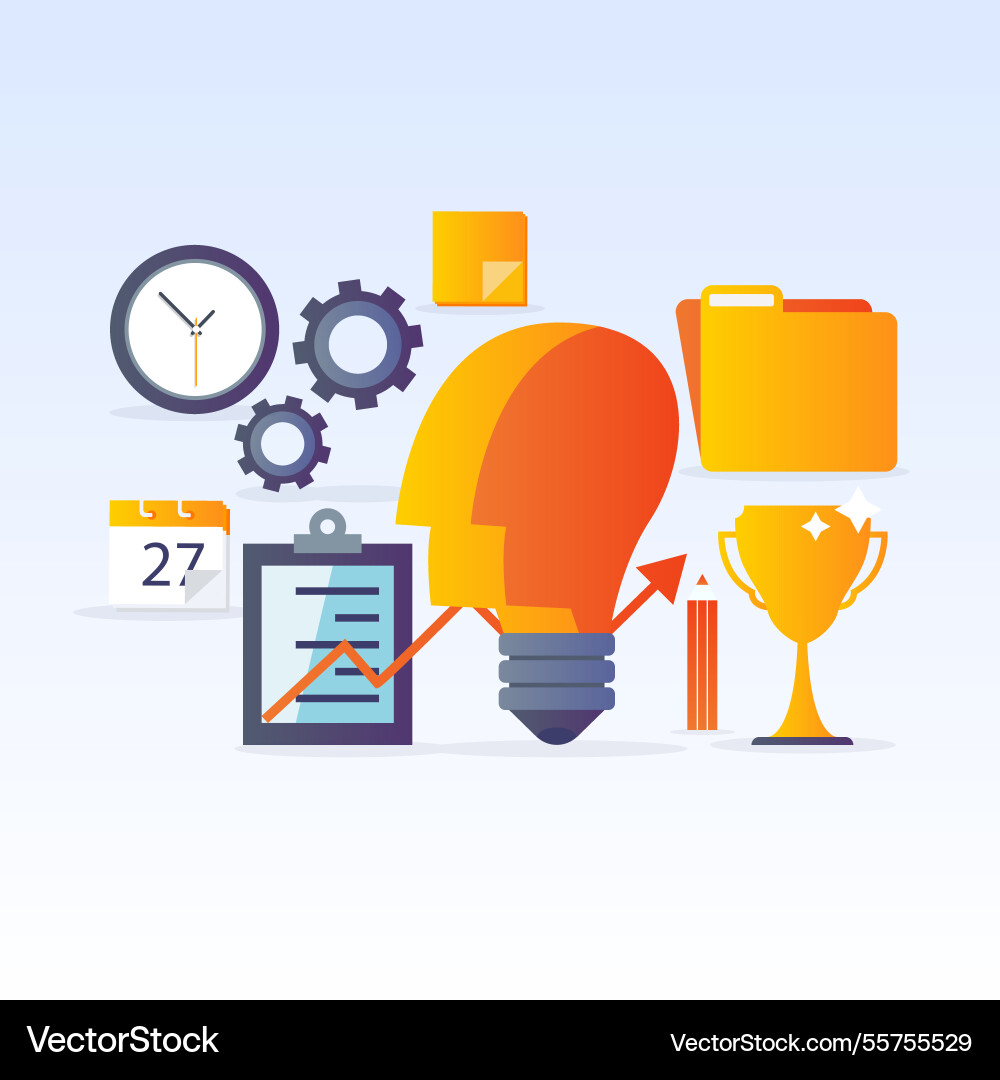 Modern productivity concept with flat design Vector Image