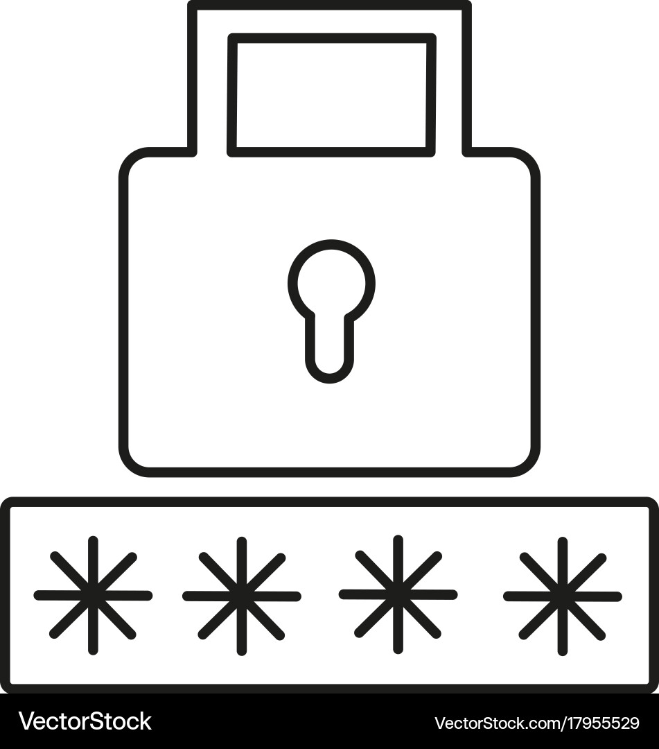 Password lock icon Vector Image