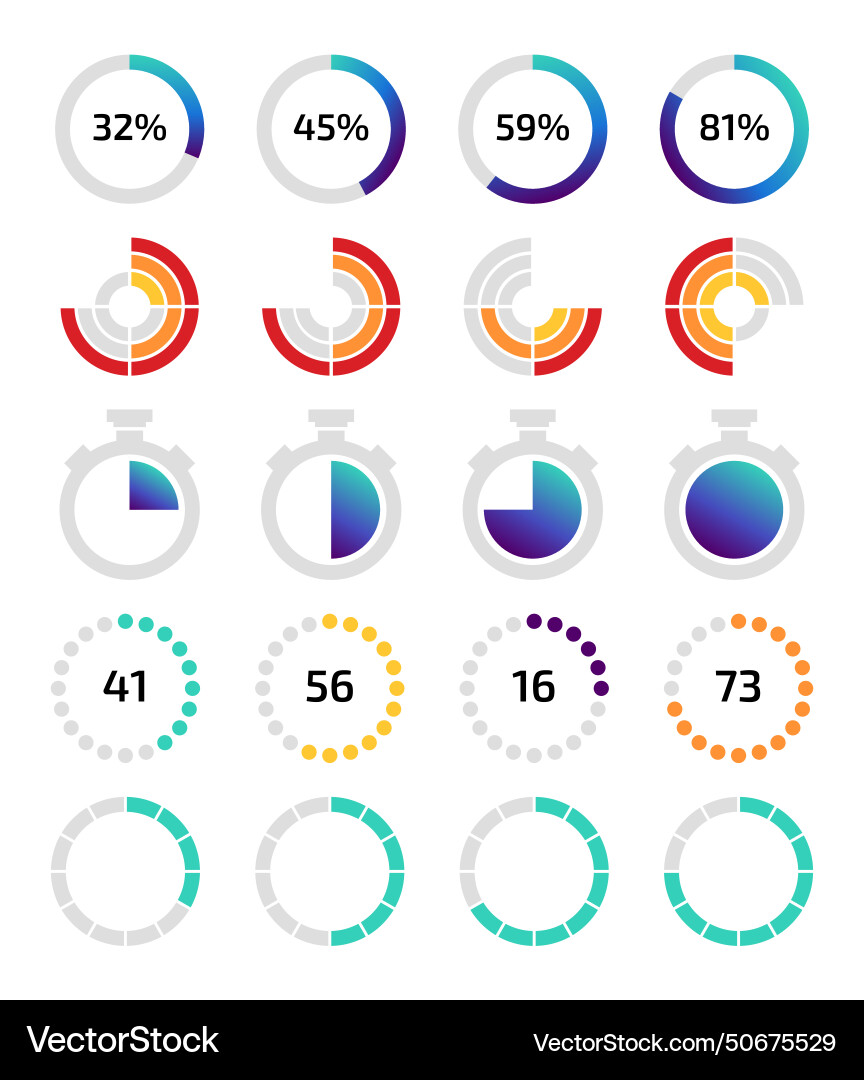 Progress bar infographic design loading process Progress bar infographic design loading process Vector Image
