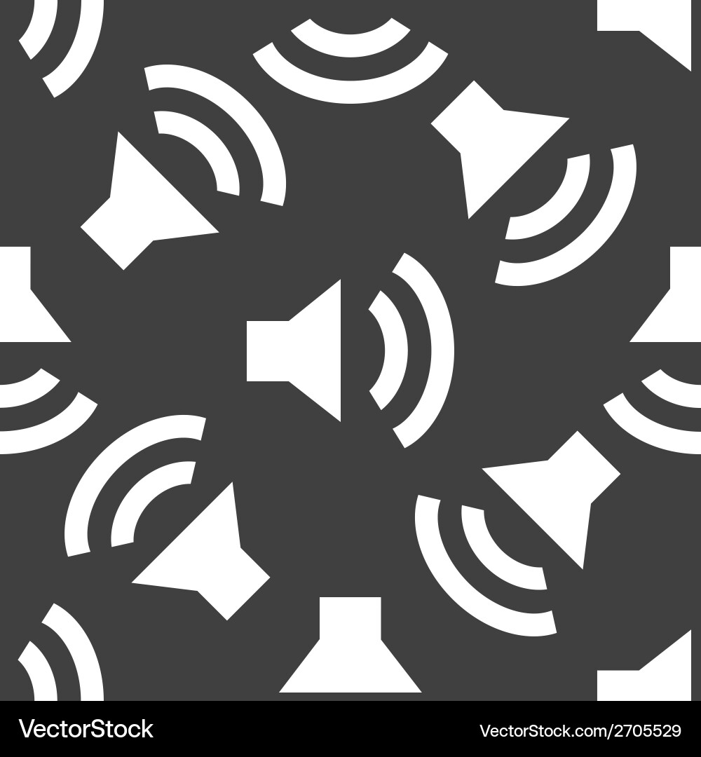 Speaker web icon flat design seamless pattern Vector Image