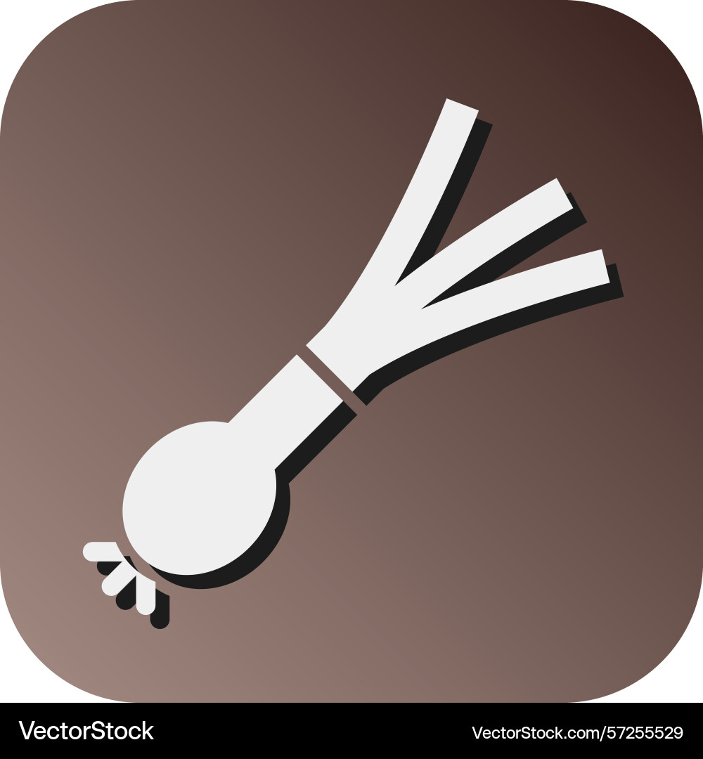 Spring onion glyph gradient background icon Vector Image