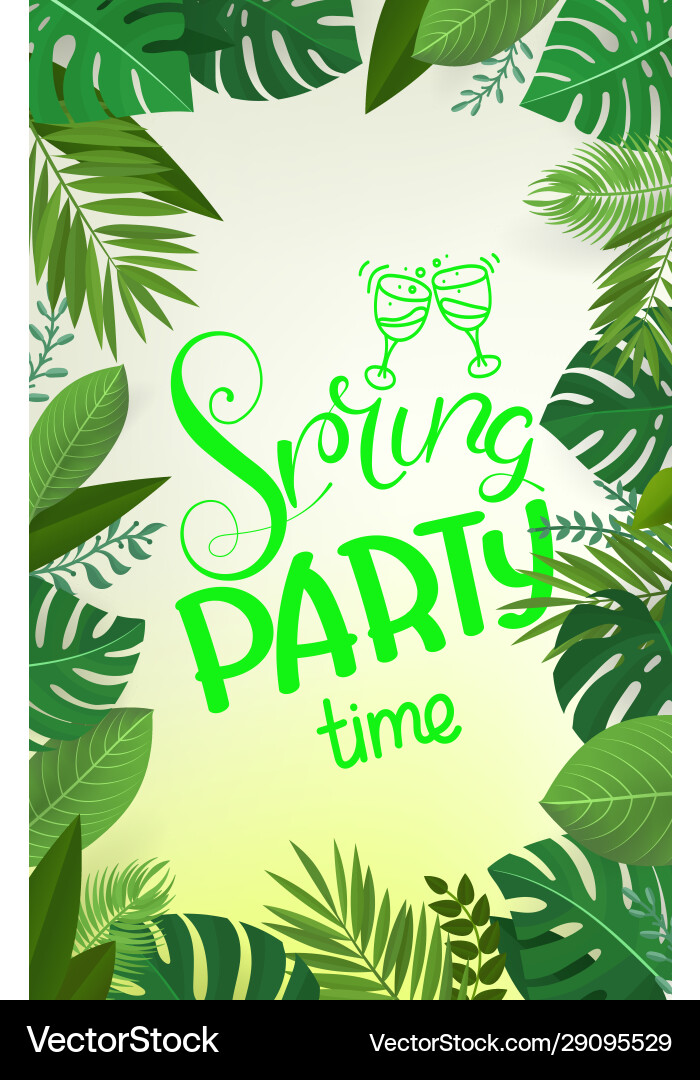 Tropical Spring Party Concept Vector Image