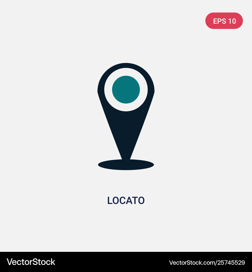 Two color locato icon from maps and flags concept Vector Image