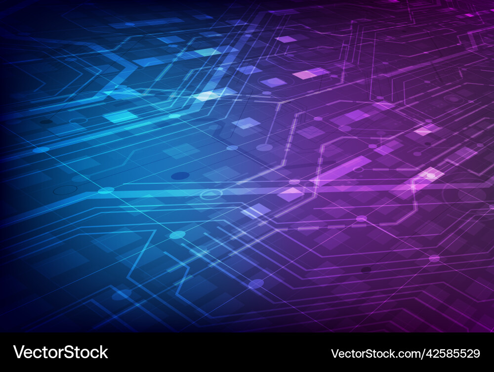 Virtuelle Realität futuristische Technologie und Schaltung Virtuelle Realität futuristische Technologie und Schaltung Vektorbild