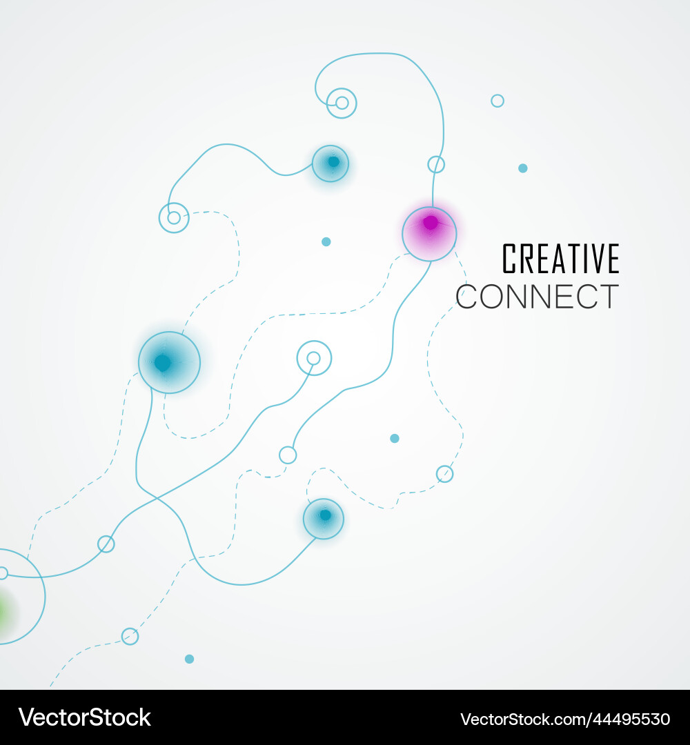 Abstract graphic design with connection background Vector Image
