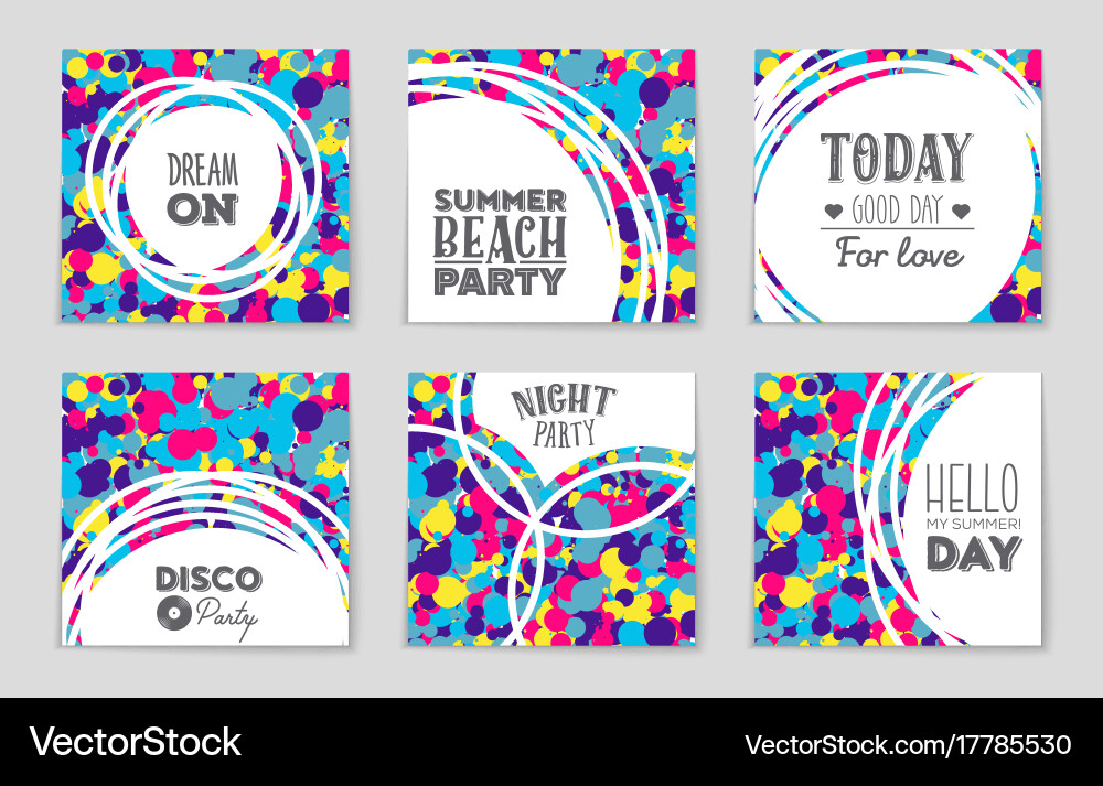 Abstract layout background set for art Vector Image