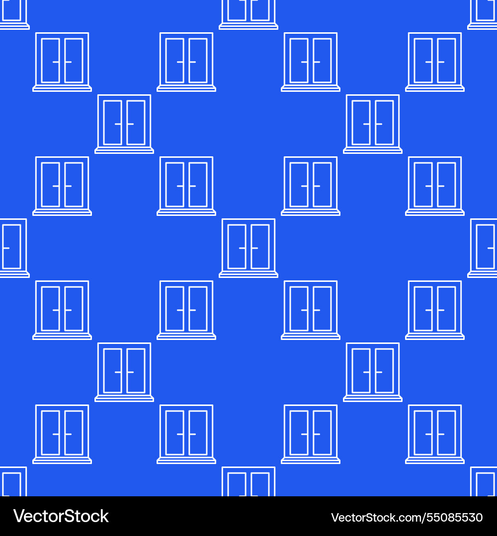 Closed window minimal linear seamless pattern Closed window minimal linear seamless pattern vector image