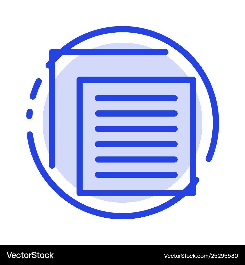 Document file user interface blue dotted line Document file user interface blue dotted line vector image