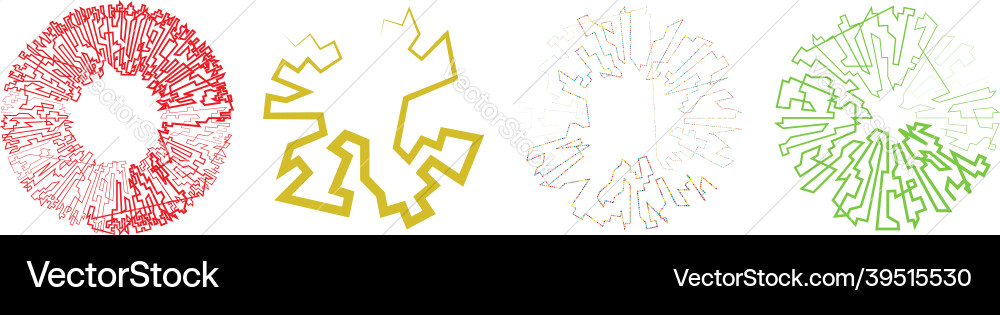 Geometric random circular element abstract Vector Image