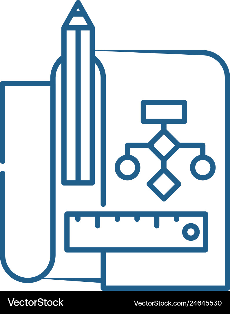 Refactoring line icon concept flat Vector Image