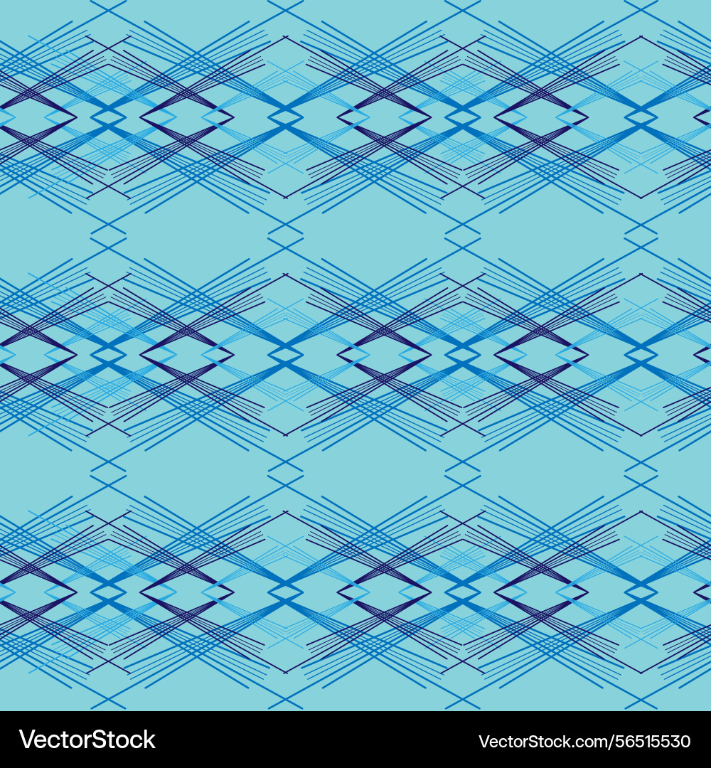 Seamless pattern with interweaving lines blue Seamless pattern with interweaving lines blue vector image