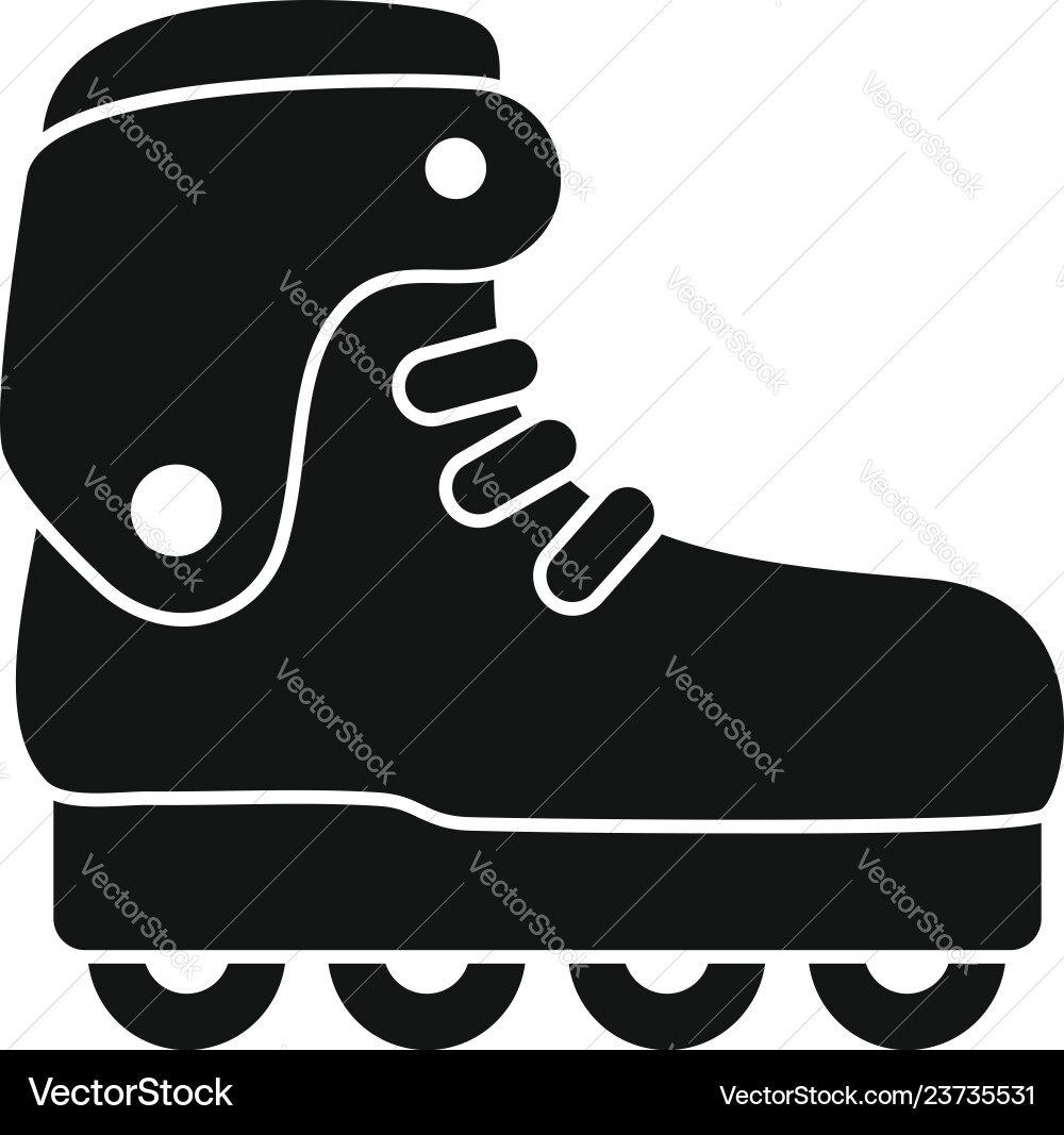 Carbon inline skates icon simple style Carbon inline skates icon simple style vector image