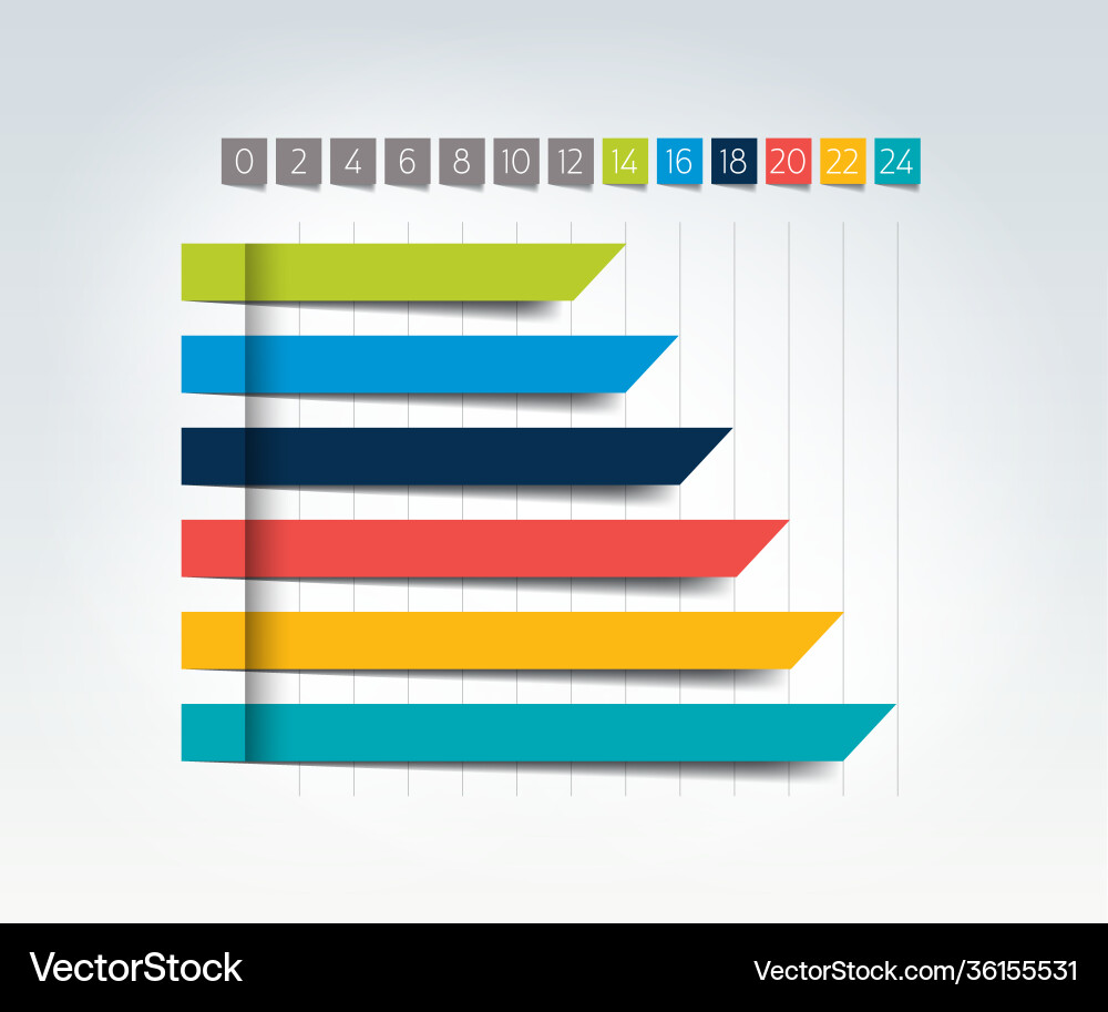 Chart graph scheme simply color editable Vector Image