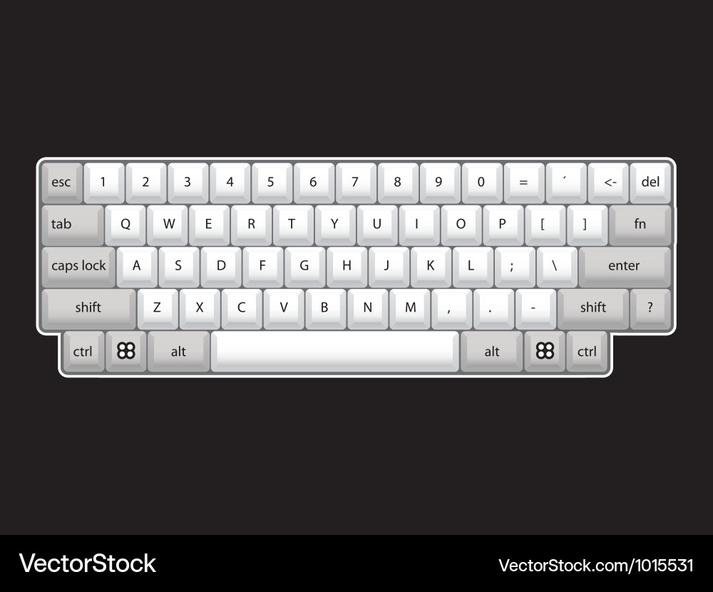 Close-up of a Computer Keyboard vector image