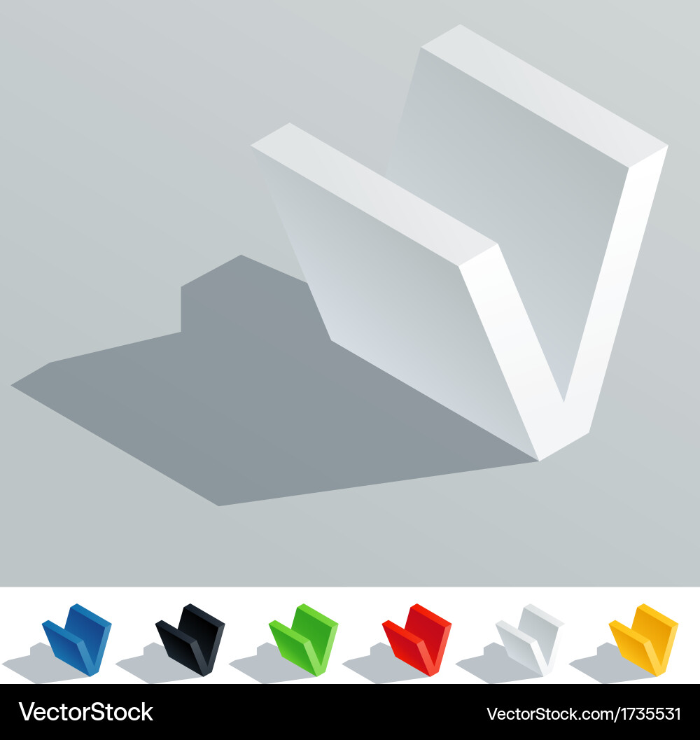 Cube styled monospace characters vector image