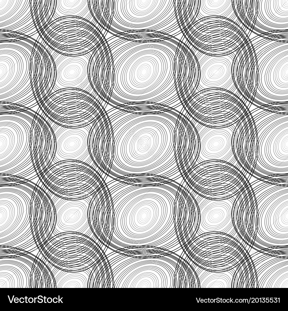 Design seamless monochrome ellipse pattern Vector Image