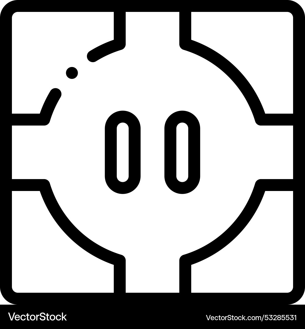 Dohyo icon thin linear style design isolated Vector Image