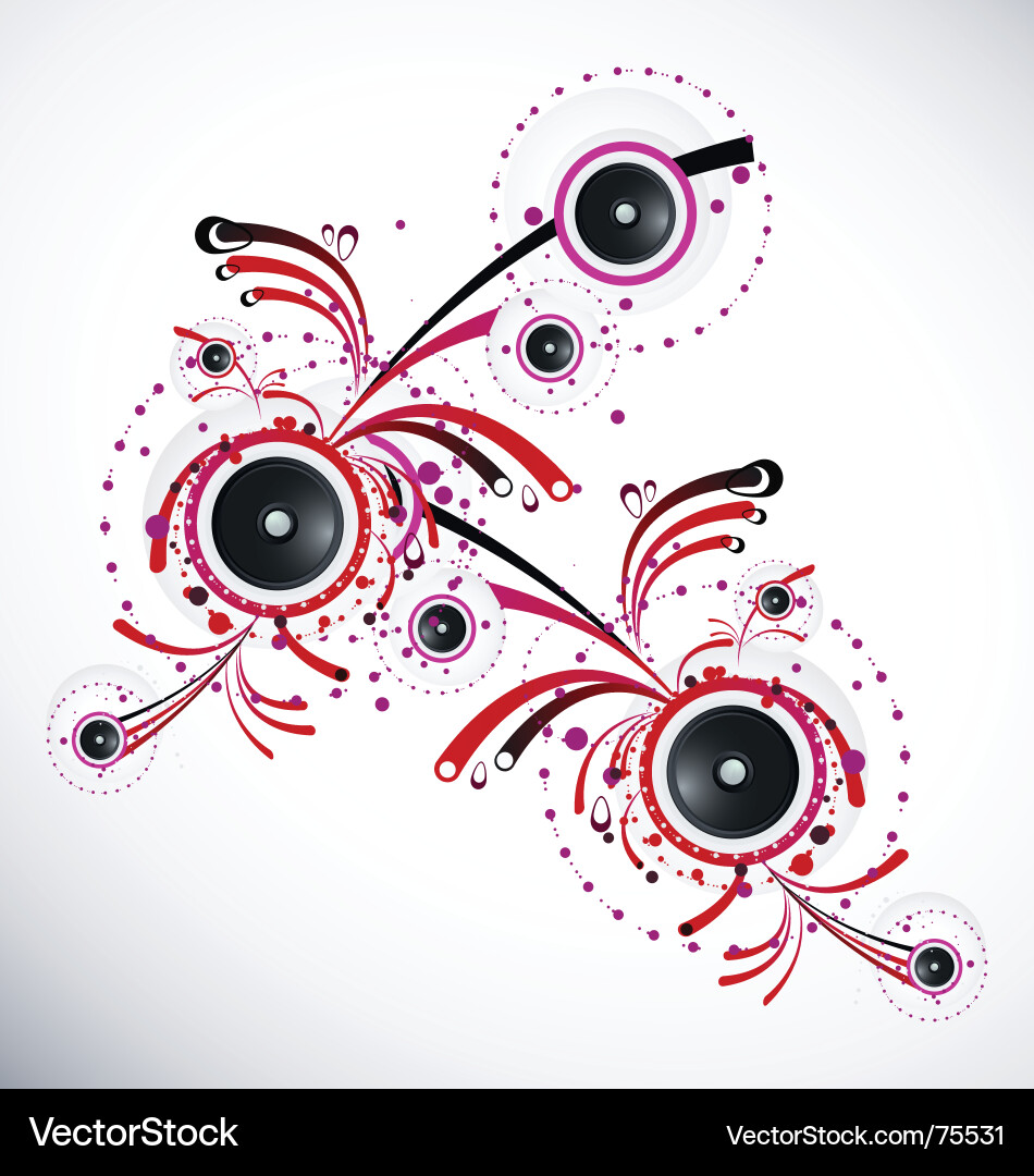 Dynamic Speaker Swirl Pattern Vector Image