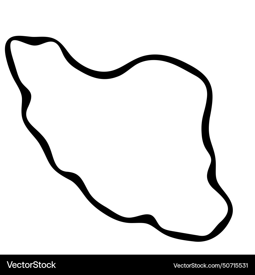 Iran simplified map Iran simplified map vector image