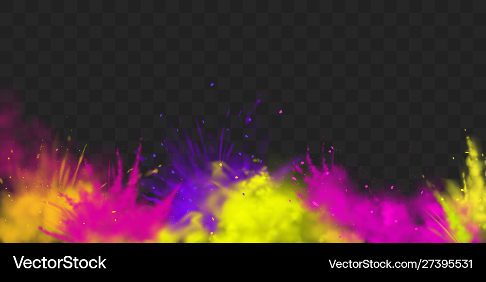 Powder holi paints frame border solated Powder holi paints frame border solated vector image