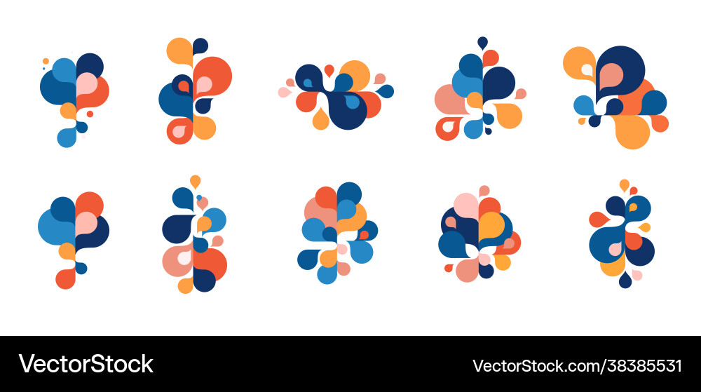 Set abstract modern graphic elements and forms Set abstract modern graphic elements and forms vector image