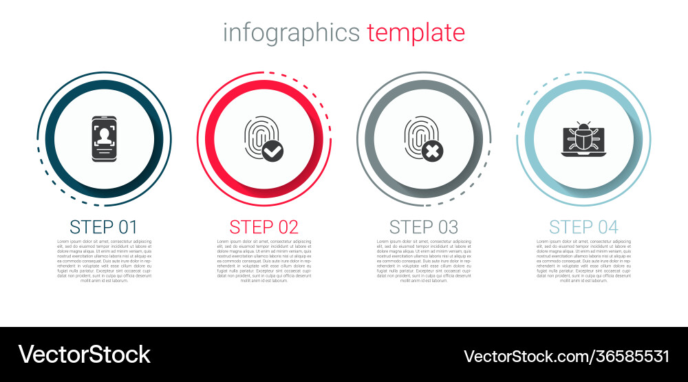 Set mobile and face recognition fingerprint Vector Image