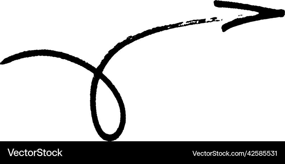 Smooth Arrow Pointer - Two Loops Up Vector Image