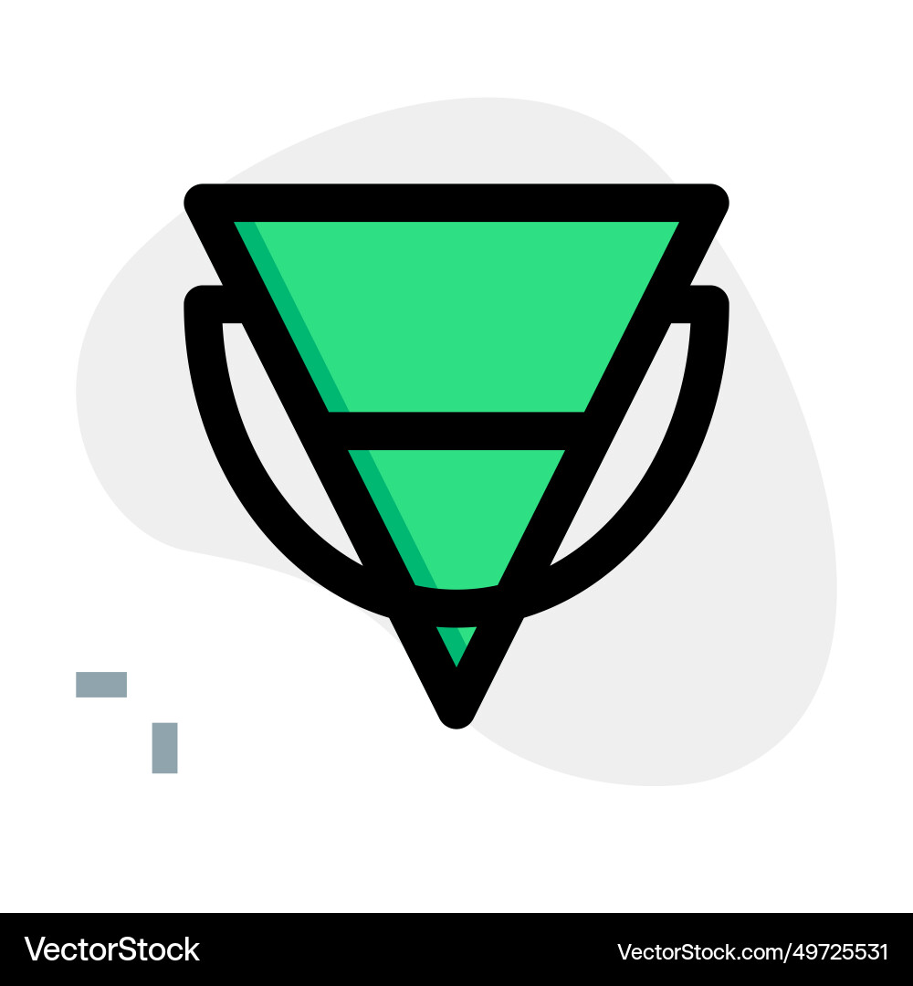 Three-sided container with handle for various Vector Image