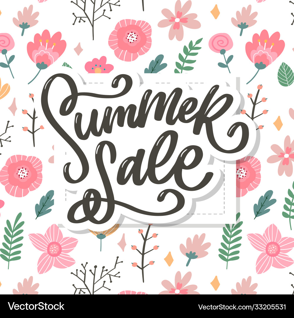 Trendy floral template summer flowers Trendy floral template summer flowers Vector Image