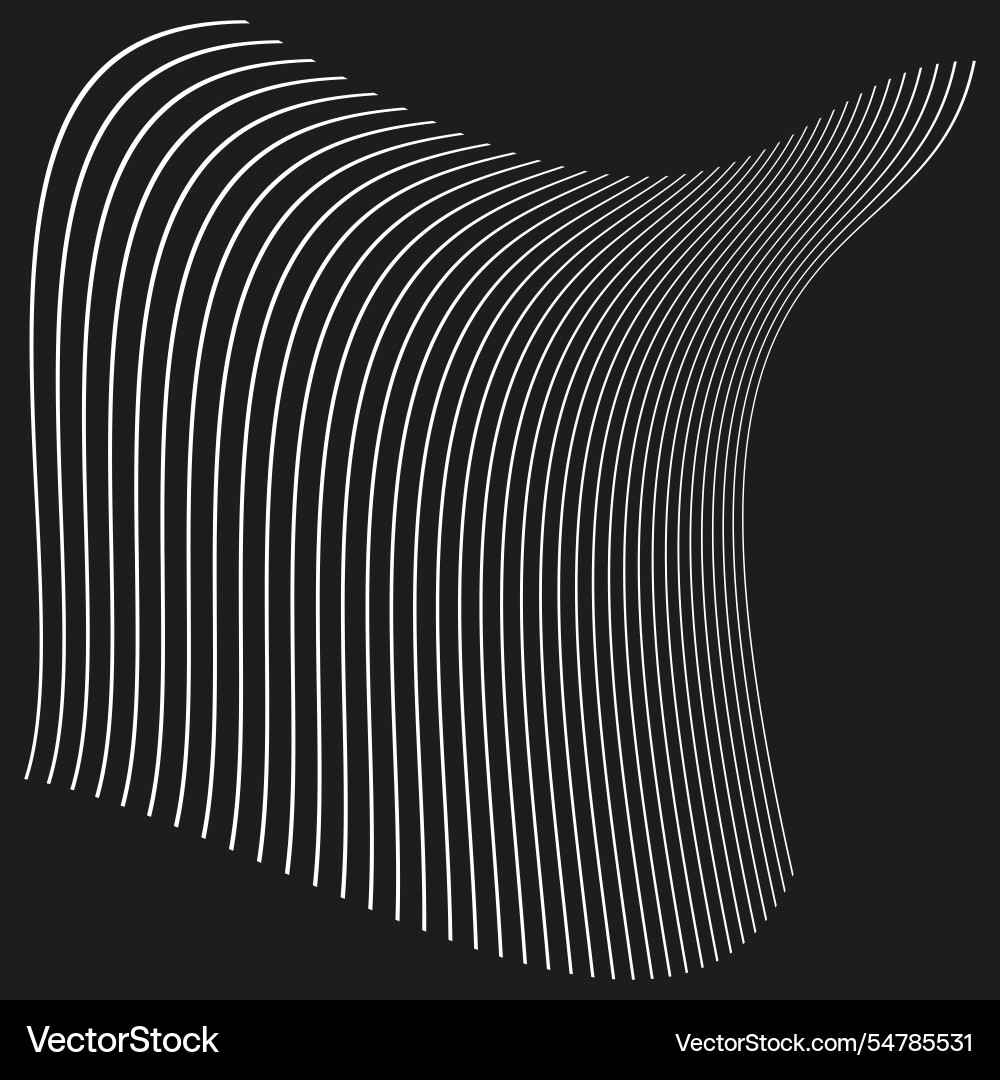 Wave line abstract curved pattern smooth flowing Vector Image