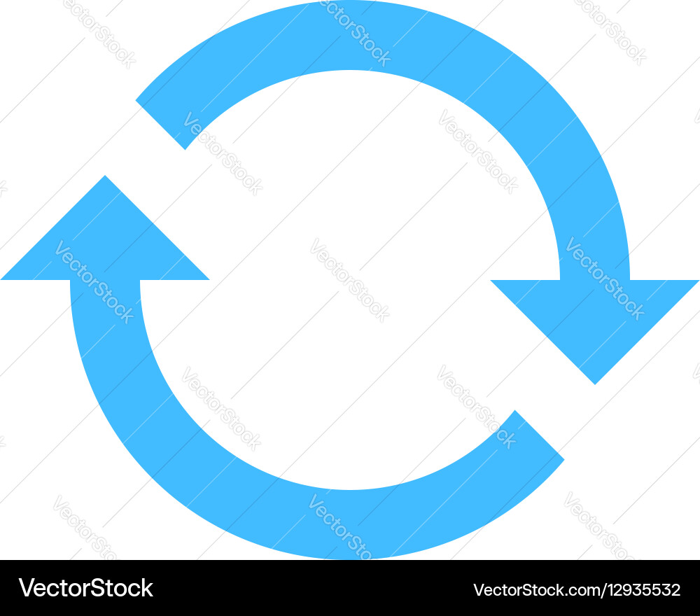 Arrow sign rotation icon reload button refresh vector image