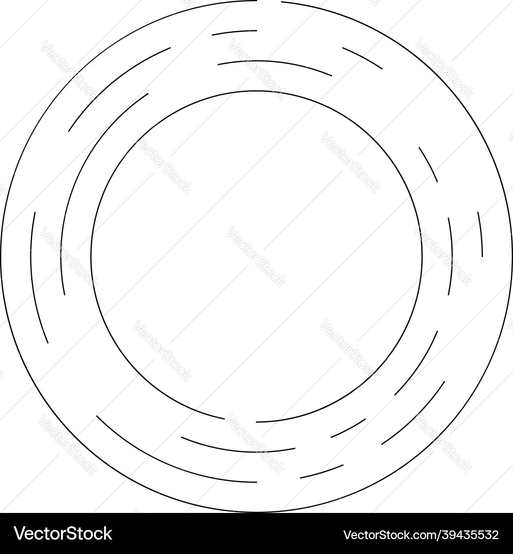 Circular concentric segmented circles rings Circular concentric segmented circles rings Vector Image