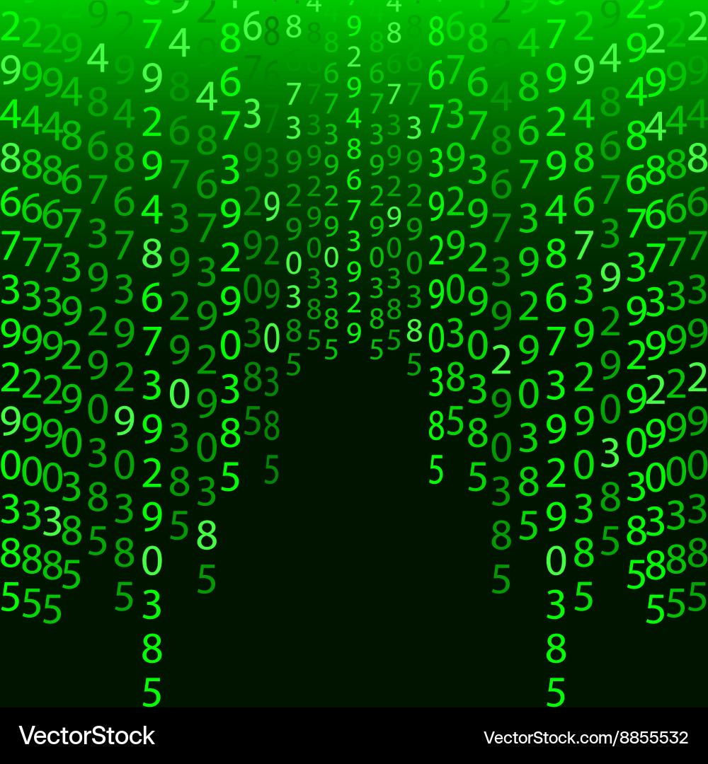 Digital Matrix Code Background Vector Image