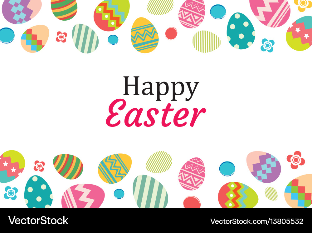 Happy easter egg background template Happy easter egg background template vector image