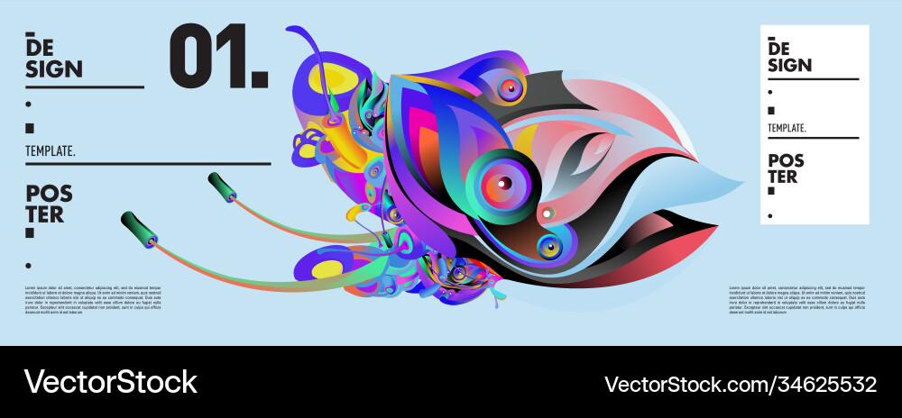 Landing page background template with colorful Vector Image