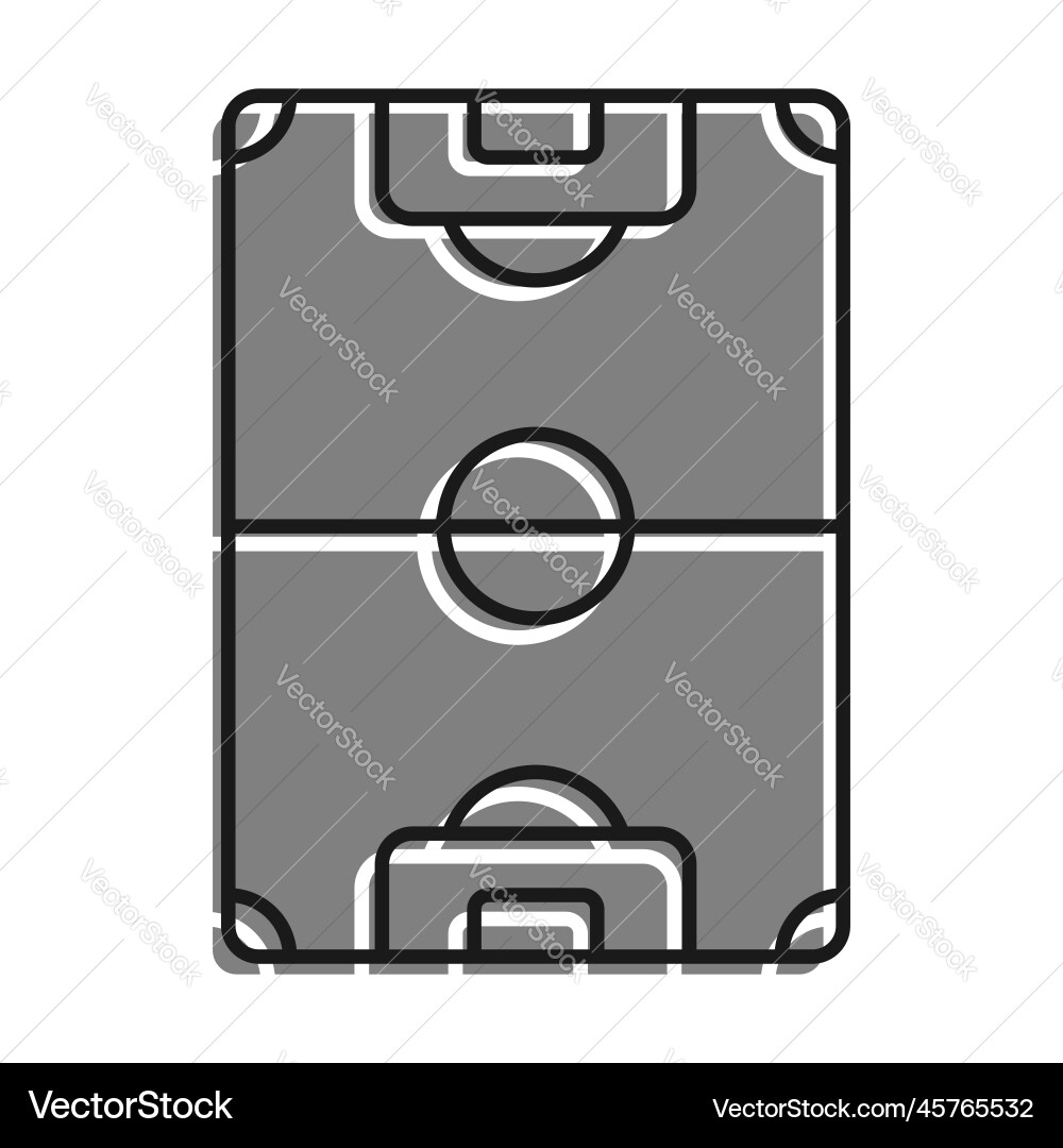 Linear icon soccer field markings lines outline Vector Image