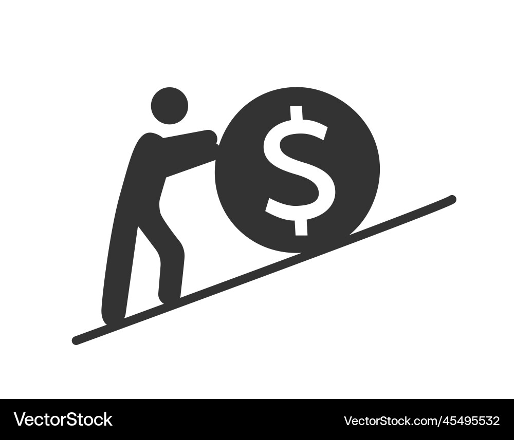 Man with coin icon Vector Image