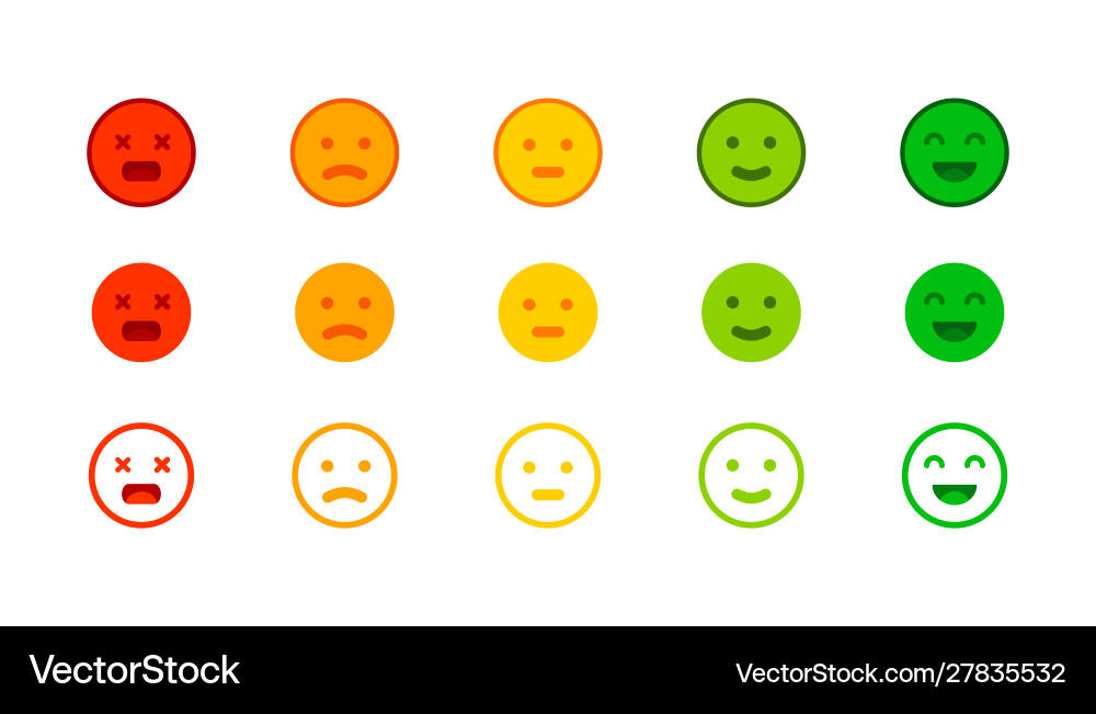 Rating scale feedback horizontal row meter Rating scale feedback horizontal row meter vector image