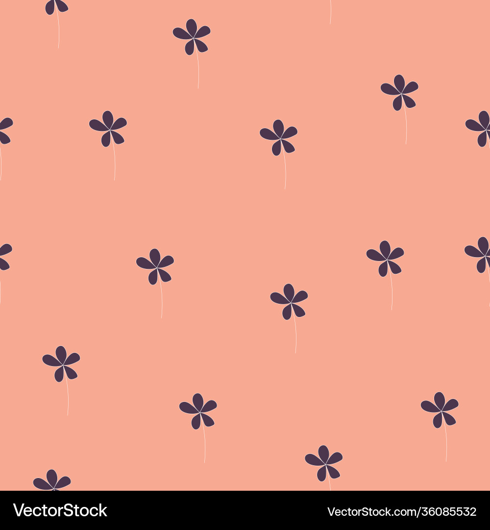 Simple tiny flower doodle repeat pattern design Vector Image