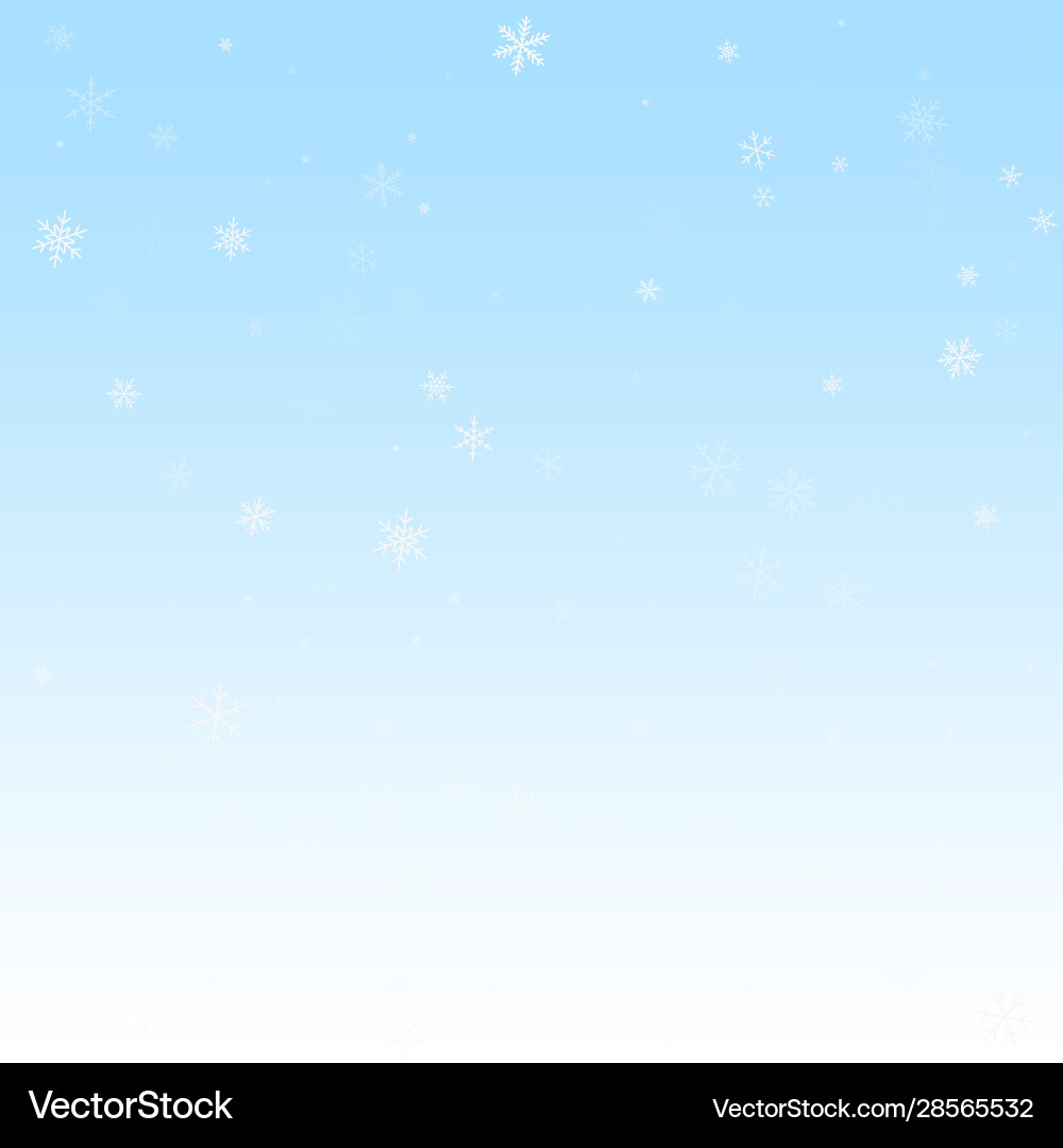 Sparse snowfall christmas background subtle flyin Vector Image