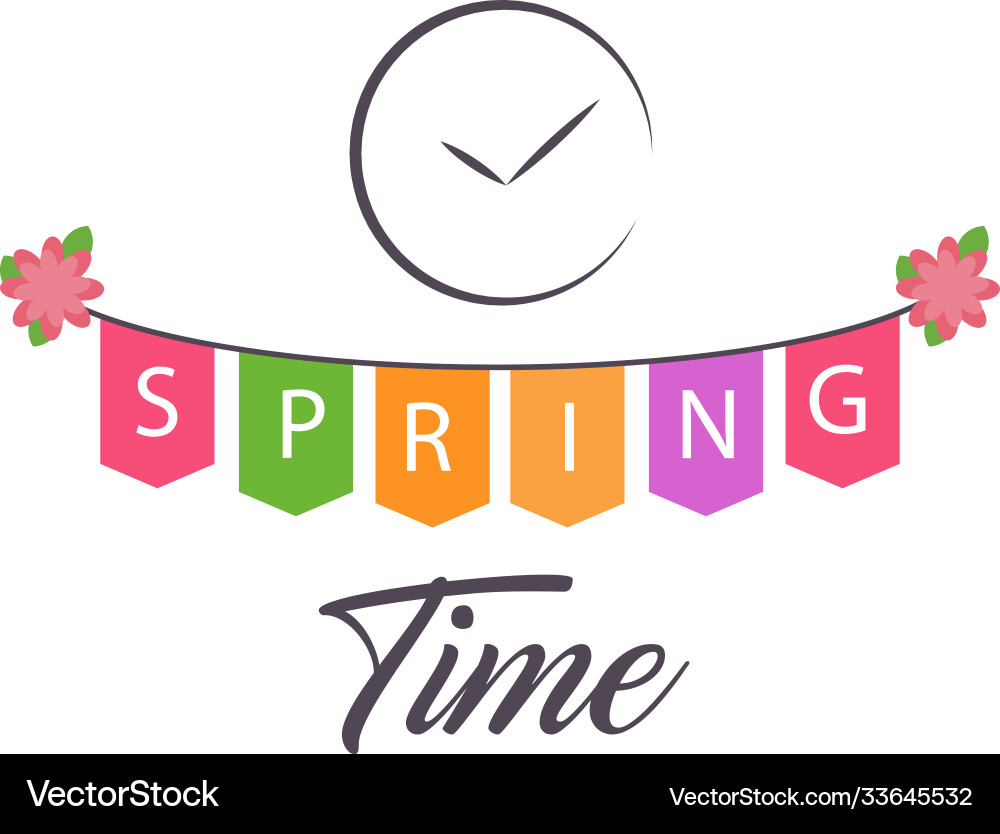 Spring time template design Royalty Free Vector Image